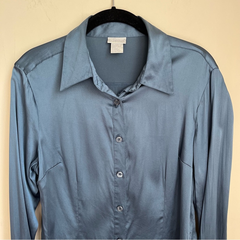 vintage y2k spiegel silk blouse - Picture 2 of 10